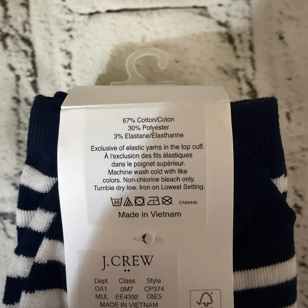 J. Crew Striped trouser socks 3-pack